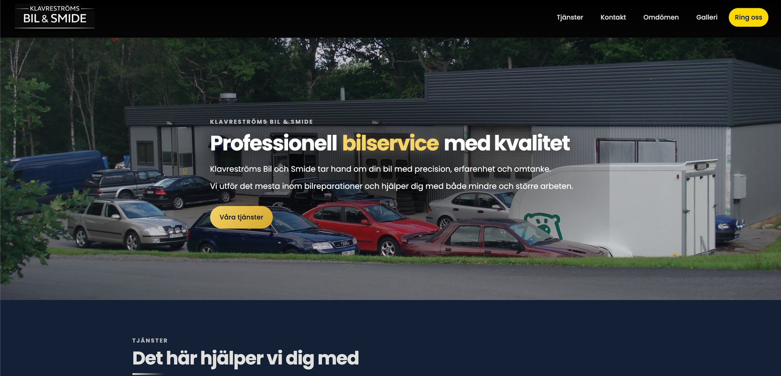 Bil & Smide website preview